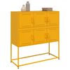 vidaXL Buffet jaune moutarde 100,5x39x107 cm acier