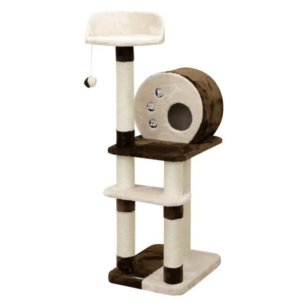 Kerbl Arbre &agrave; chat Planet X 127 cm Marron et beige