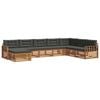 vidaXL Ensemble de canap&eacute;s d'ext&eacute;rieur 8 pc Naturel et Anthracite