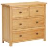 vidaXL Commode 80x35x75 cm Bois de ch&ecirc;ne massif