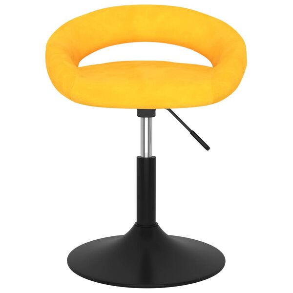 vidaXL Tabouret de bar Jaune moutarde Velours
