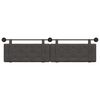 vidaXL T&ecirc;te de lit suspendue Noir 210 x 55 x 5 cm PU antique