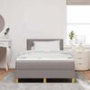 vidaXL Lit &agrave; ressorts avec matelas Taupe 120 x 200 cm tissu