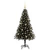 vidaXL Sapin de No&euml;l avec 150 LED avec support Noir 150 cm PVC