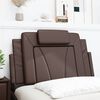 vidaXL Coussin de tête de lit Viana marron 90 cm similicuir