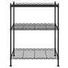 vidaXL Étagère de rangement 3 niveaux 60x35x76 cm noir 150 kg