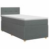 vidaXL Lit boxspring avec matelas Gris fonc&eacute; 80 x 200 cm Tissu