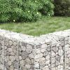 vidaXL Lits sur&eacute;lev&eacute;s en gabion 3 pcs 30x30x50 cm Fer