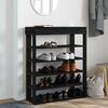 vidaXL &Eacute;tag&egrave;re &agrave; chaussures noir 80x30x98 cm bois d'ing&eacute;nierie