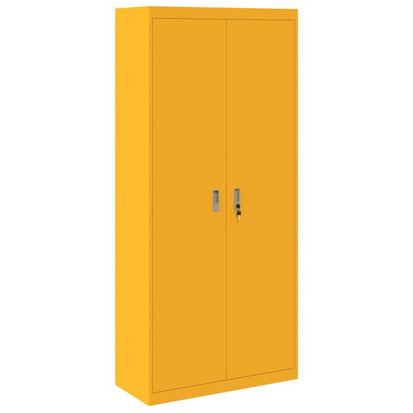 vidaXL Armoire de rangement 2 pcs Jaune moutarde 90 x 40 x 200 cm