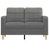 vidaXL Canap&eacute; &agrave; 2 places Gris fonc&eacute; 120 cm Tissu