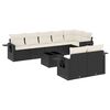 vidaXL Salon de jardin 9 pcs avec coussins noir r&eacute;sine tress&eacute;e