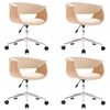 vidaXL Chaises pivotantes &agrave; manger lot de 4 cr&egrave;me similicuir