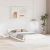 vidaXL Cadre de lit avec t&ecirc;te de lit Marron 135 x 190 cm bois