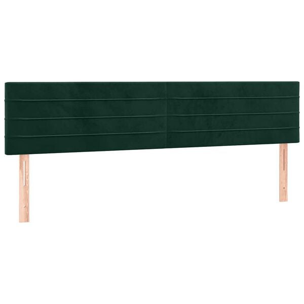 vidaXL Têtes de lit 2 pcs Vert foncé 80x5x78/88 cm Velours
