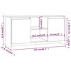 vidaXL Meuble TV Blanc 102x37,5x52,5 cm Bois d'ing&eacute;nierie