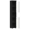 vidaXL Ensemble d'armoire de salle de bain avec stockage TULUM Noir