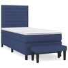 vidaXL Sommier &agrave; lattes de lit avec matelas Bleu 90x190 cm Tissu