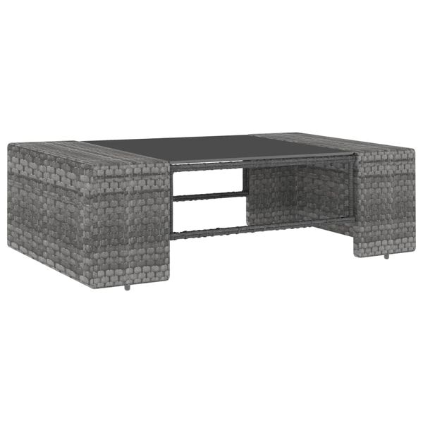 vidaXL Salon de jardin 2 pcs R&eacute;sine tress&eacute;e Gris