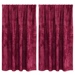 vidaXL Rideaux en velours 2 pcs Rouge bordeaux 140 x 140 cm Velours