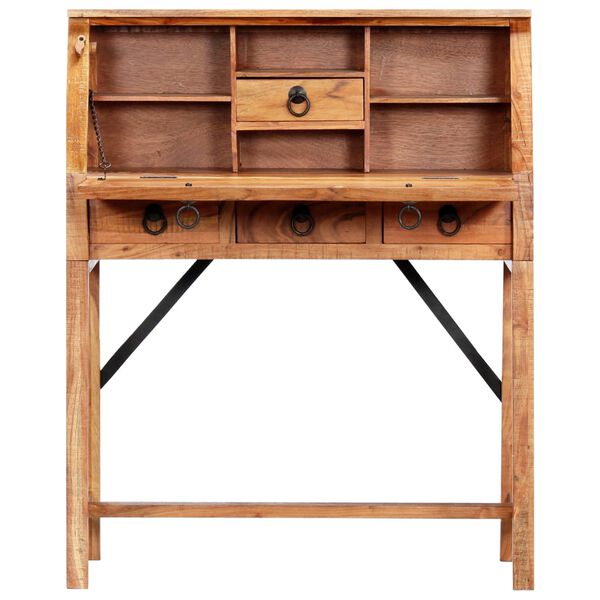 vidaXL Bureau 90x40x107 cm Bois d'acacia massif