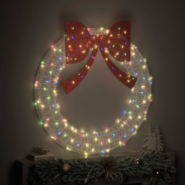 vidaXL Couronne avec 150 LED Multicolore 120 cm Acrylique
