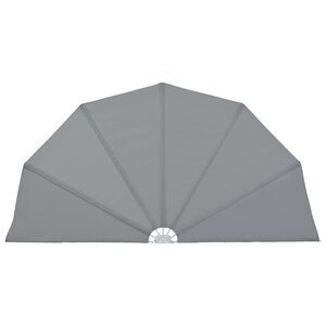 vidaXL Auvent lat&eacute;ral pliable de terrasse Gris 160 cm