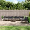 vidaXL Salon de jardin 10 pcs avec coussins anthracite résine tressée