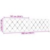 vidaXL Coussin de t&ecirc;te de lit marron fonc&eacute; 200 cm tissu