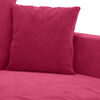 vidaXL Canap&eacute; &agrave; 3 places Rouge bordeaux 180 cm Velours