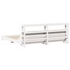 vidaXL Cadre de lit sans matelas blanc 200x200 cm bois massif de pin