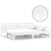 vidaXL Lit coulissant 2x(90x200) cm Blanc Bois de pin massif
