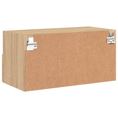 vidaXL Meuble TV mural chêne sonoma 60x30x30 cm bois d'ingénierie