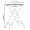 vidaXL Ensemble de bistro 3 pcs beige polypropyl&egrave;ne et bois massif