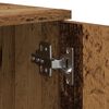 vidaXL Cadre de lit avec rangement Bois Ancien 80 cm Bois d'ing&eacute;nierie