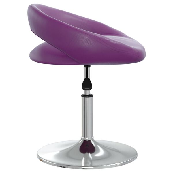 vidaXL Chaise de salle &agrave; manger pivotante Violet Similicuir
