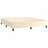 vidaXL Sommier &agrave; lattes de lit avec matelas Cr&egrave;me 180x200cm Similicuir