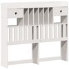 vidaXL Lit biblioth&egrave;que sans matelas blanc 135x190 cm bois pin massif
