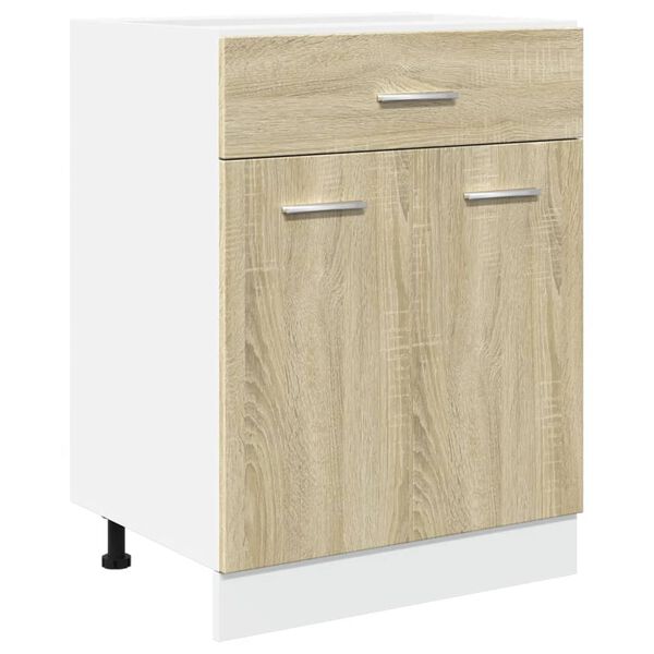 vidaXL Armoire à tiroirs "Lyon" Chêne Sonoma 60 x 46 x 81,5 cm Bois d'ingénierie