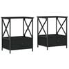 vidaXL Tables de chevet 2 pcs noir 50x41x65 cm bois d&rsquo;ing&eacute;nierie
