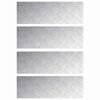 vidaXL Nez de marche Rectangulaire 4 pcs Argent&eacute; 90 x 30 cm Aluminium