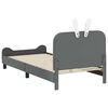 vidaXL Cadre de lit pour enfants avec t&ecirc;te de lit Gris clair PU
