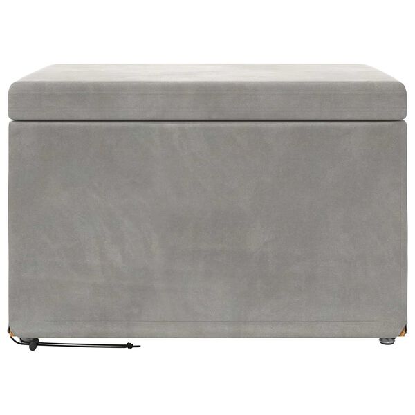 vidaXL Tabouret Gris clair 61 x 41 x 40 cm Velours et Bois Composite
