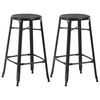 vidaXL Mobilier de bar 3 pcs Acier Noir