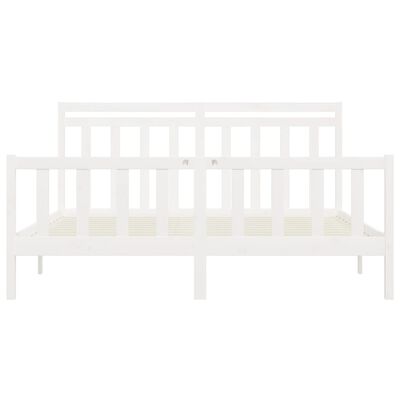 vidaXL Cadre de lit sans matelas blanc bois massif de pin 180x200 cm