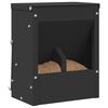 vidaXL Distributeur pour lapins Noir 20 x 12,5 x 25 cm