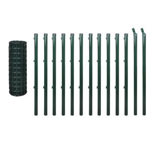 vidaXL Cl&ocirc;ture Euro Acier 25 x 0,8 m Vert