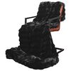 vidaXL Couverture en Fourrure de Lapin Synth&eacute;tique Noir 130 x 150 cm