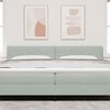 vidaXL T&ecirc;te de lit LED Gris clair 200 cm Cuir synth&eacute;tique