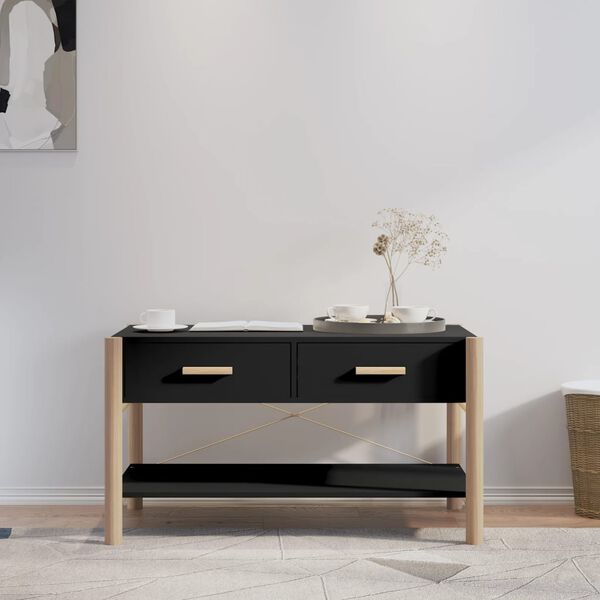 vidaXL Table basse Noir 82x48x45 cm Bois d'ing&eacute;nierie